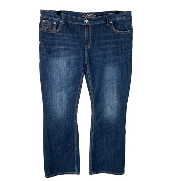Melissa McCarthy Seven 7 Boot Cut Jeans Women Plus Size 26W Blue Western Boho - Picture 1 of 14